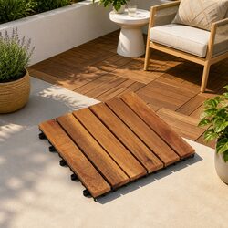 Acacia Wood Decking Tiles 30x30cm – Specifications and Features