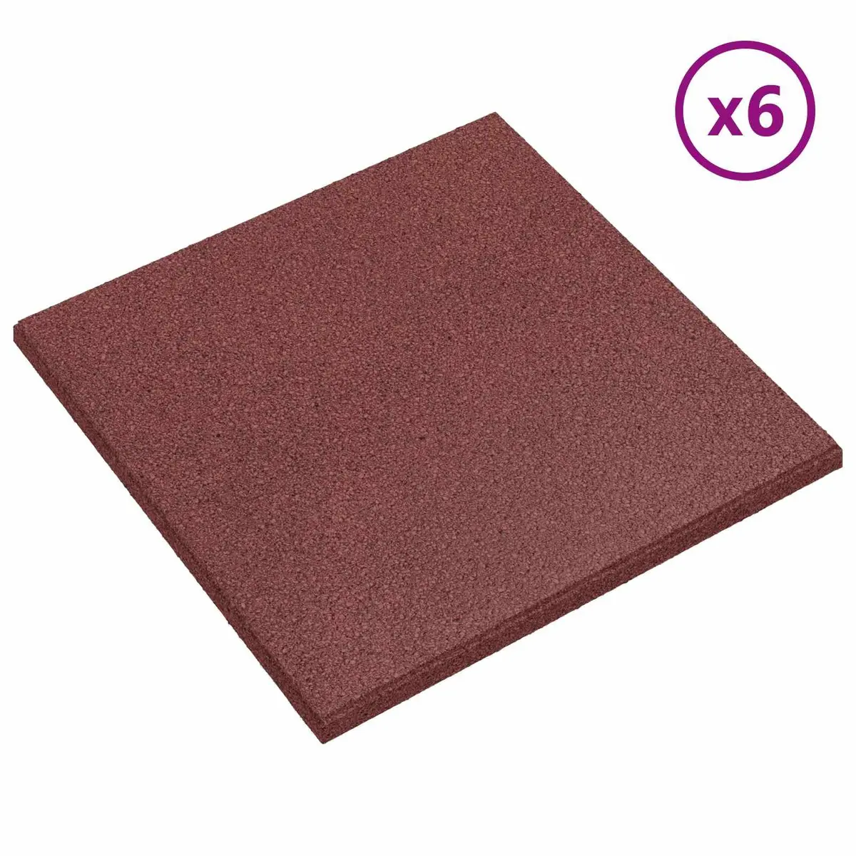 Fall Protection Tiles 12 pcs Red 50 x 50 cm