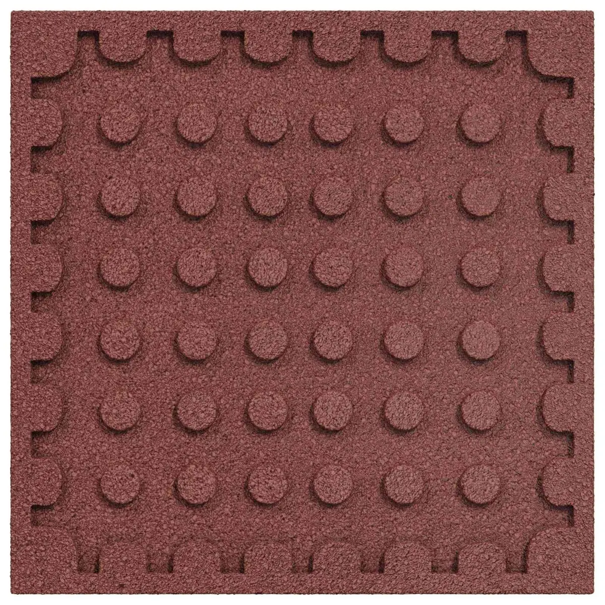 Fall Protection Tiles Outdoor Rubber Safety Flooring 50 x 50 cm Red 18 Piece