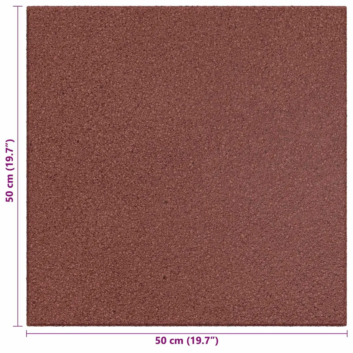 Fall Protection Tiles Outdoor Rubber Safety Flooring 50 x 50 cm Red 18 Piece