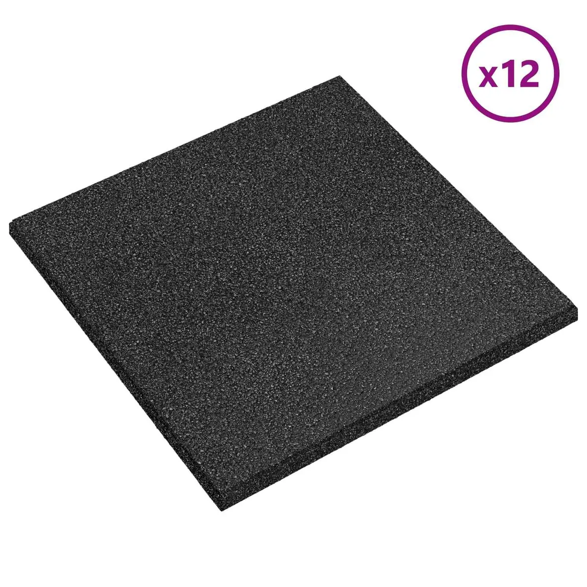 Fall Protection Tiles Outdoor Flooring Rubber 50 x 50 cm 12 Piece