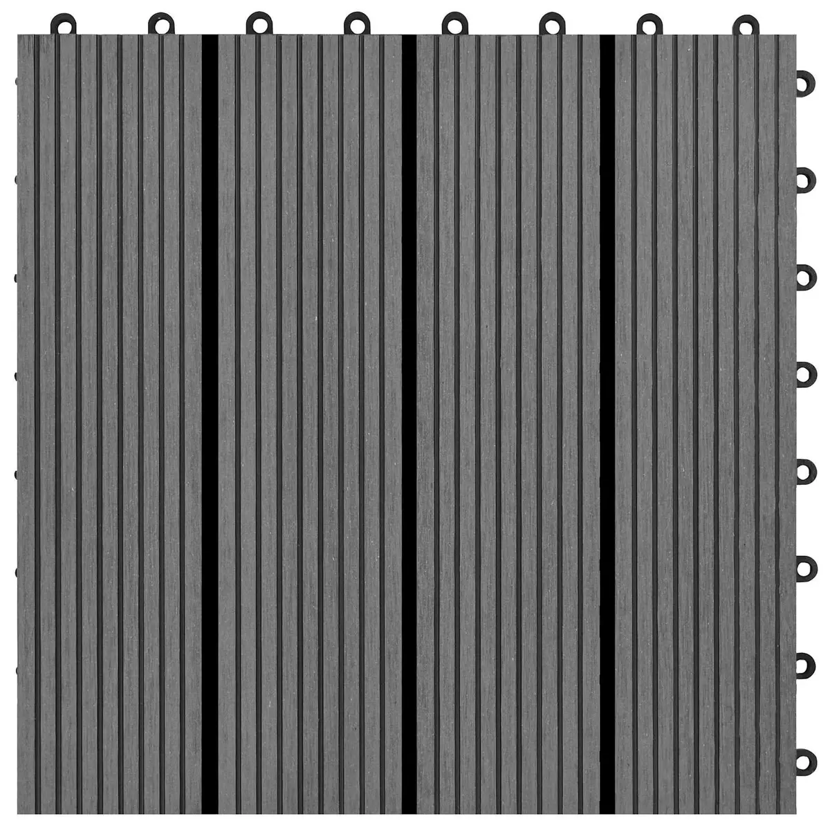 Decking Tile Outdoor Garden Patio 30 x 30 cm Grey 22 Piece