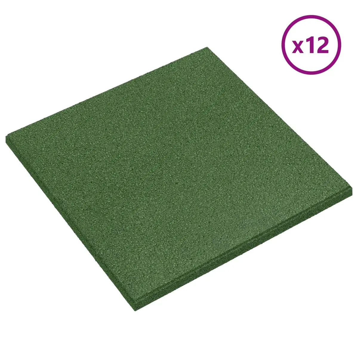 Fall Protection Tiles Outdoor Garden 50 x 50 cm Green 12 Piece Rubber