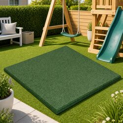 Fall Protection Tiles 18 pcs Green 50 x 50 cm Outdoor Flooring Safety Mats