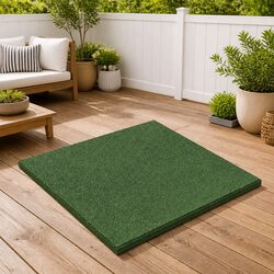 Green Fall Protection Rubber Tiles - 24 pcs, 50 x 50 cm