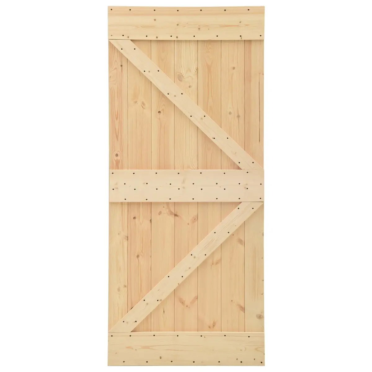 Sliding Door Room Divider 2 Piece Solid Pine Wood Space Saving Track System