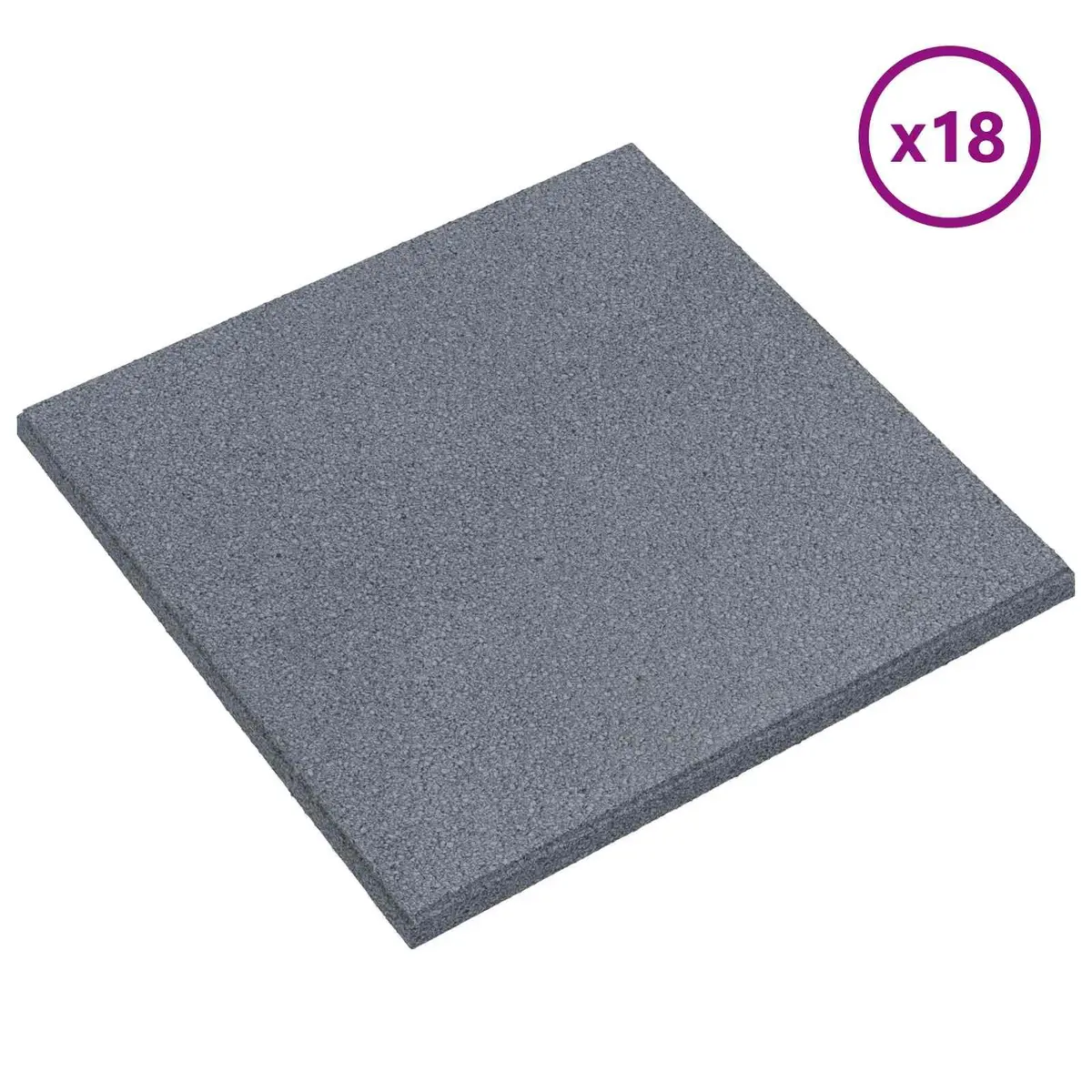 Fall Protection Tiles 18 pcs Grey 50 x 50 cm
