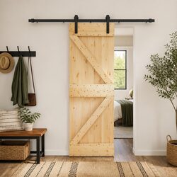 Sliding Door Specifications: 70x210cm Pine Wood