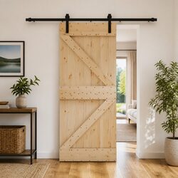 Sliding Door Specifications: Solid Pine Wood 85 x 210 cm