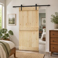 Specifications of the Sliding Door: 100 x 210 cm, Pine Wood