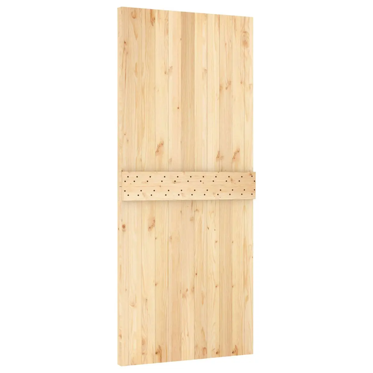 Sliding Door Solid Pine Wood Natural Brown 90 x 210 cm Modern Room Divider
