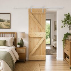 Sliding Door Specifications - Solid Pine Wood 70x210cm