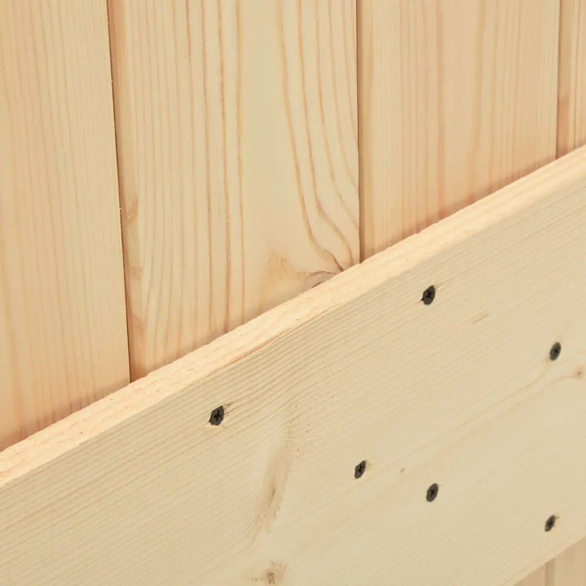 Sliding Door Solid Pine Wood Natural White 90 x 210 cm Modern Interior Space