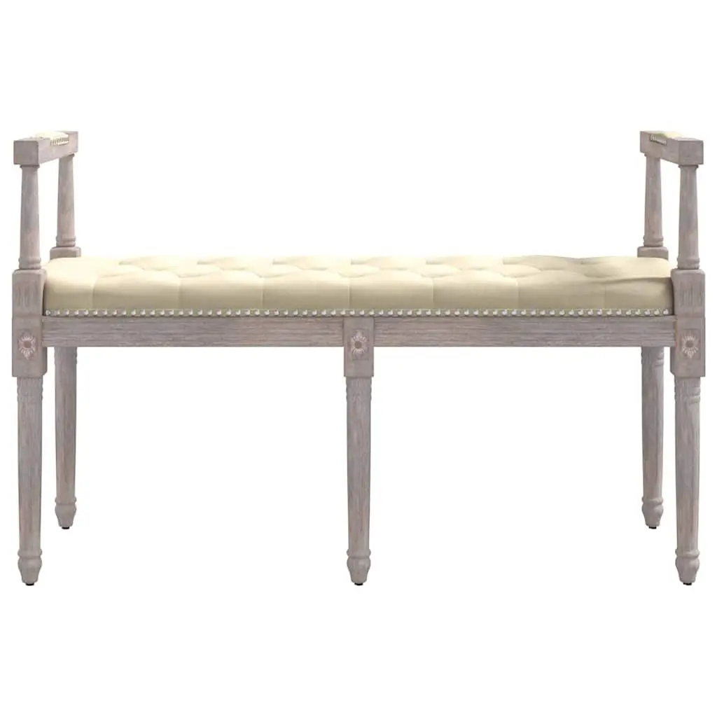 Linen Bench Entryway Seating 110x40x70 cm Upholstered Tufted Wood Legs