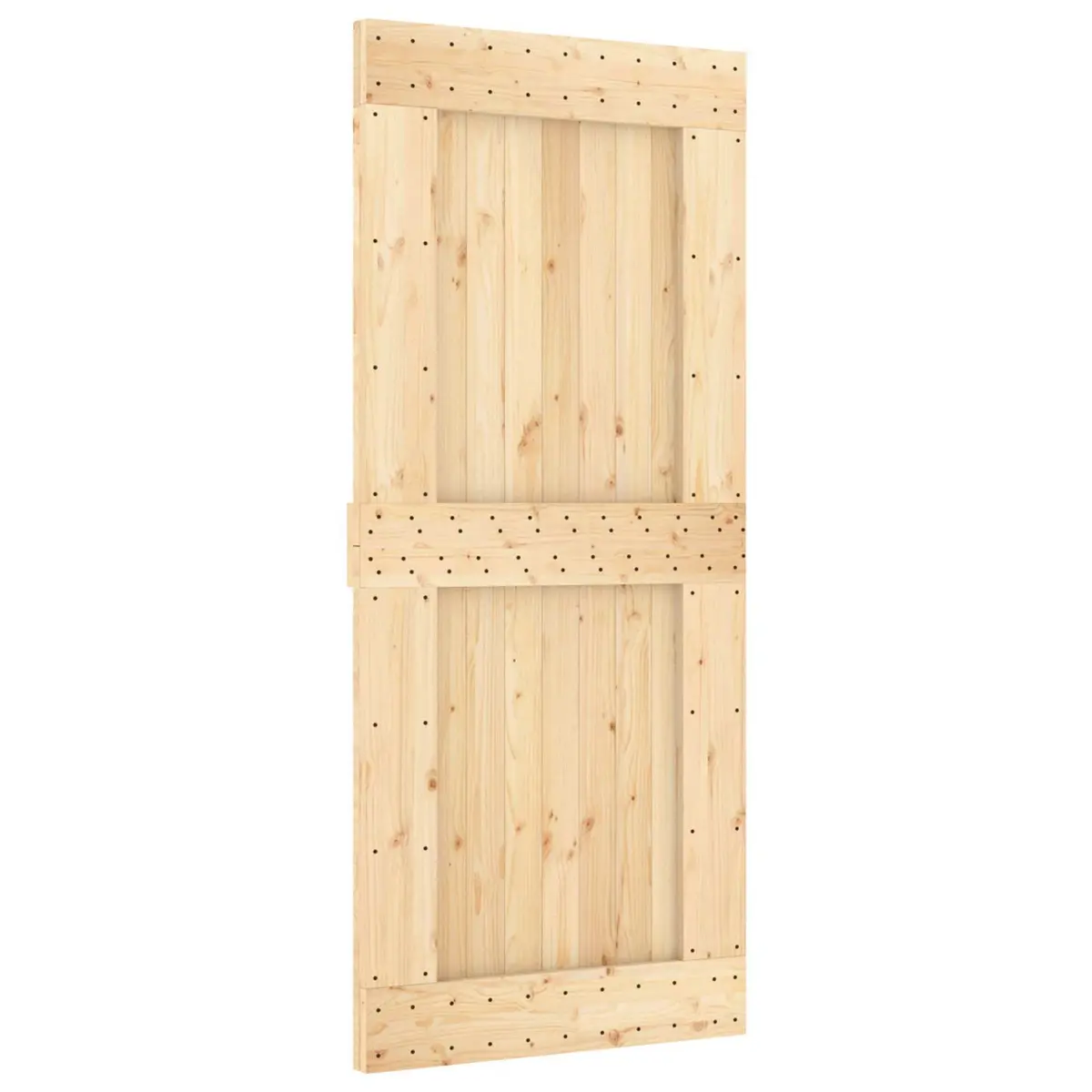 Sliding Door Interior 90 x 210 cm Natural White Solid Pine Wood