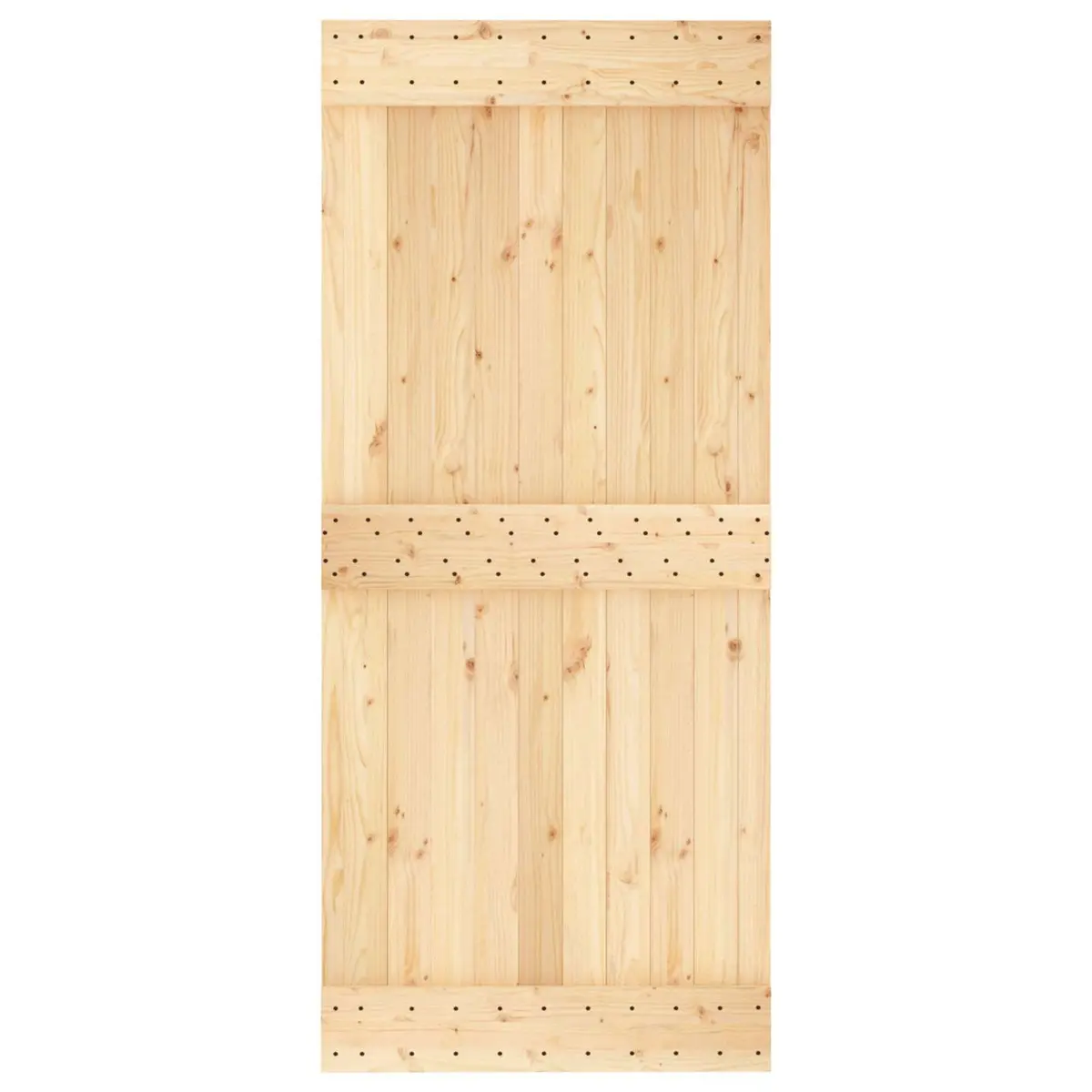 Sliding Door 90x210cm Natural White Solid Pine Wood Modern Room Divider