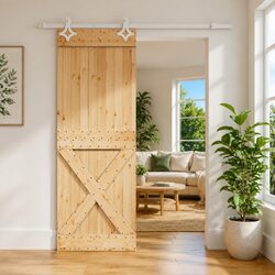 Sliding Door Specifications: Natural White, 80 x 210 cm