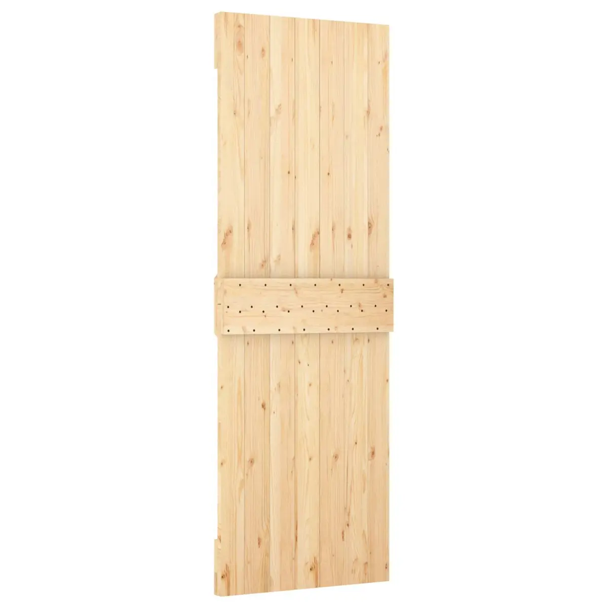 Sliding Door Solid Pine Natural Brown 70x210cm Modern Space-Saving Room Divider