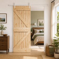 Specifications of 80x210cm Sliding Door in Pine Wood