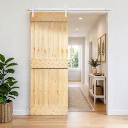 Sliding Door Dimensions 80 x 210 cm, Solid Pine Wood