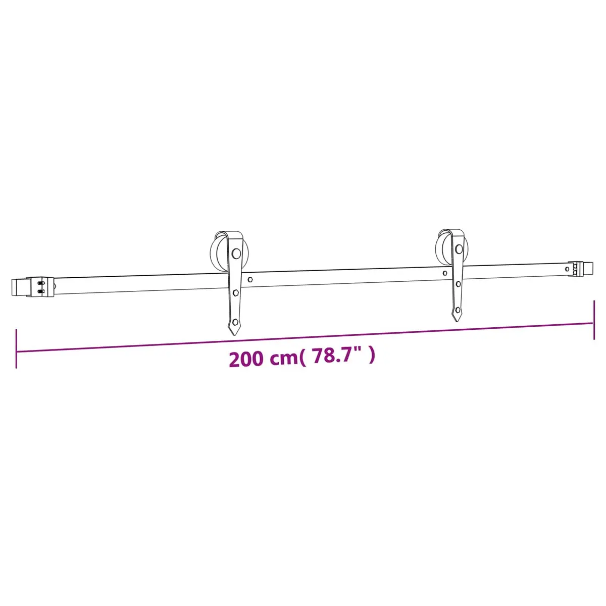 Sliding Door 70 x 210 cm Solid Pine Wood Modern Room Divider Space-Saving
