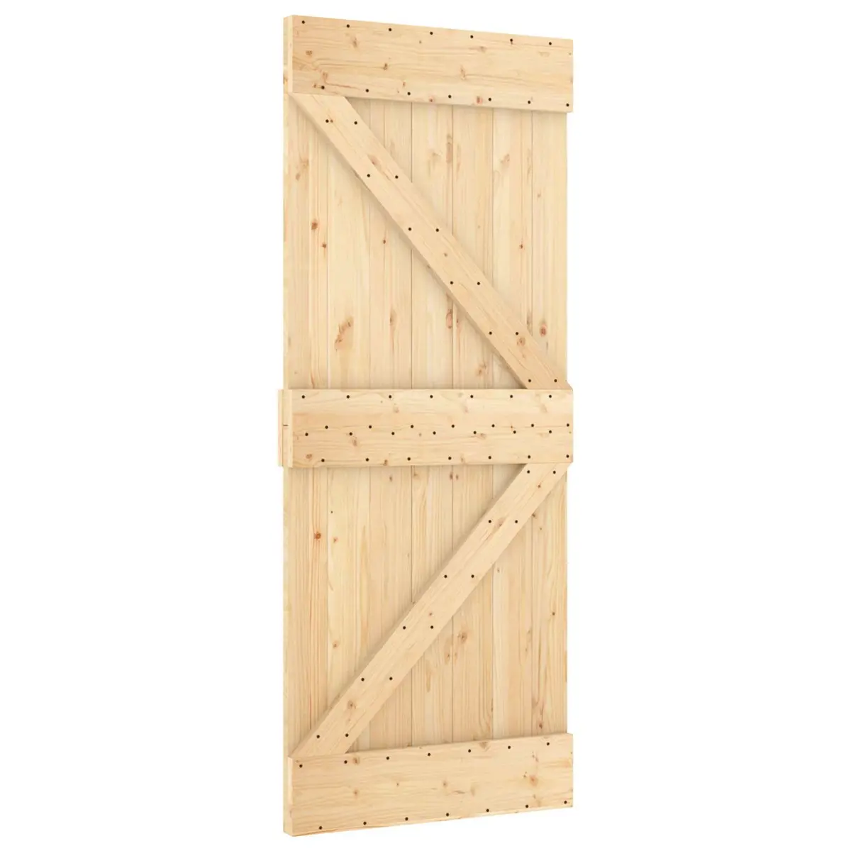 Sliding Door Natural White 85 x 210 cm Solid Pine Wood Modern Room Divider