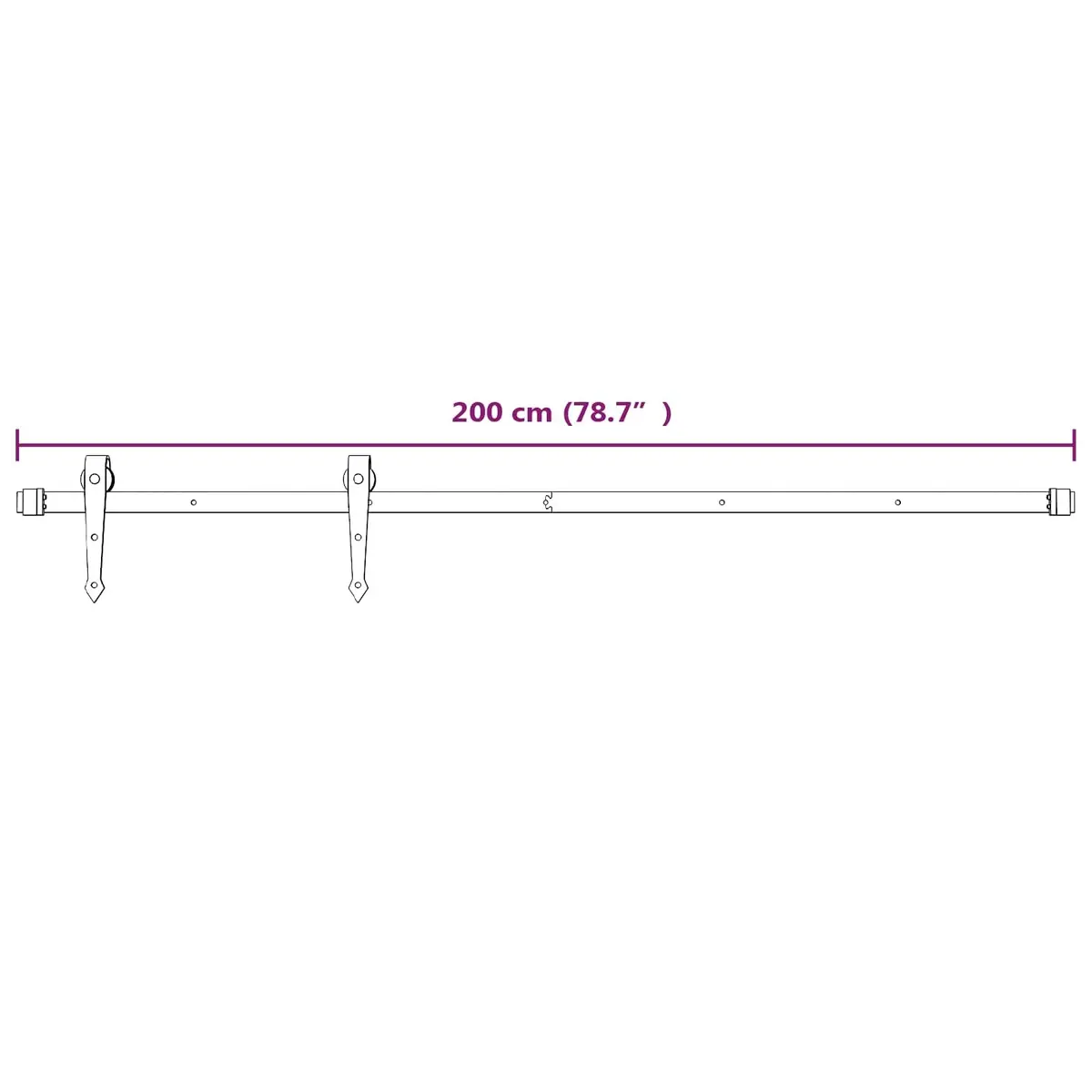 Sliding Door 90x210cm Modern Interior Room Divider Space-Saving Partition
