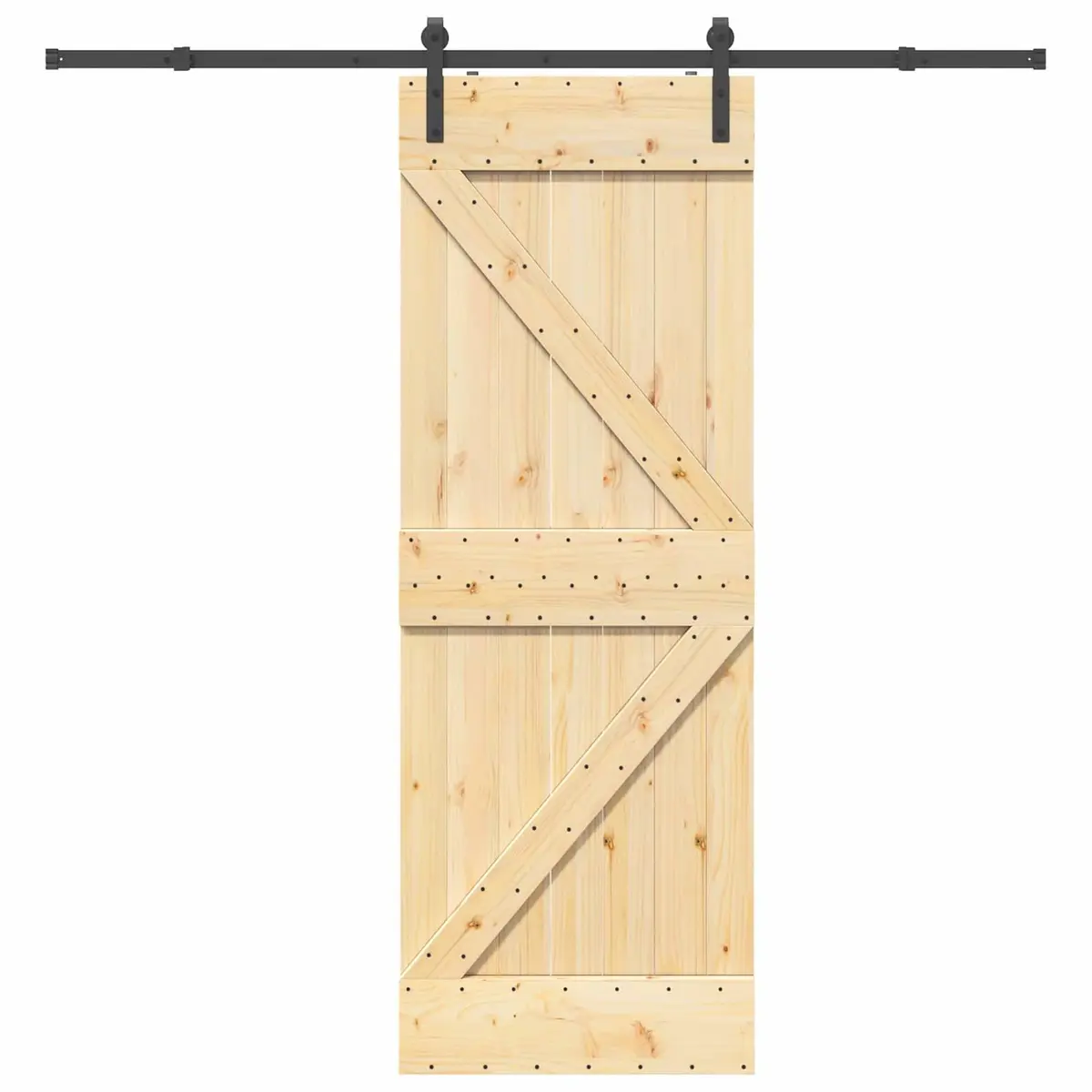 Sliding Door Room Divider 70x210cm Natural Pine