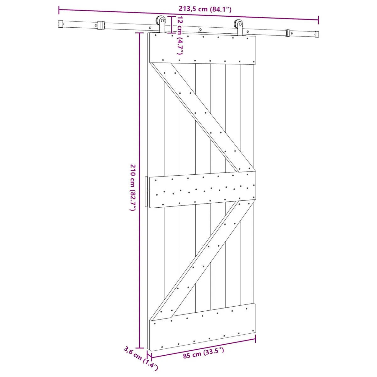 Sliding Door with Wood Frame
