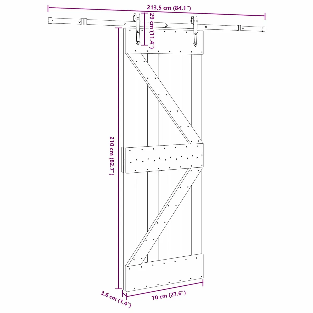 Sliding Door 70 x 210 cm