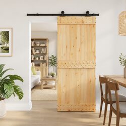 Dimensions: Sliding Door in Brown and Black 85 x 210 cm