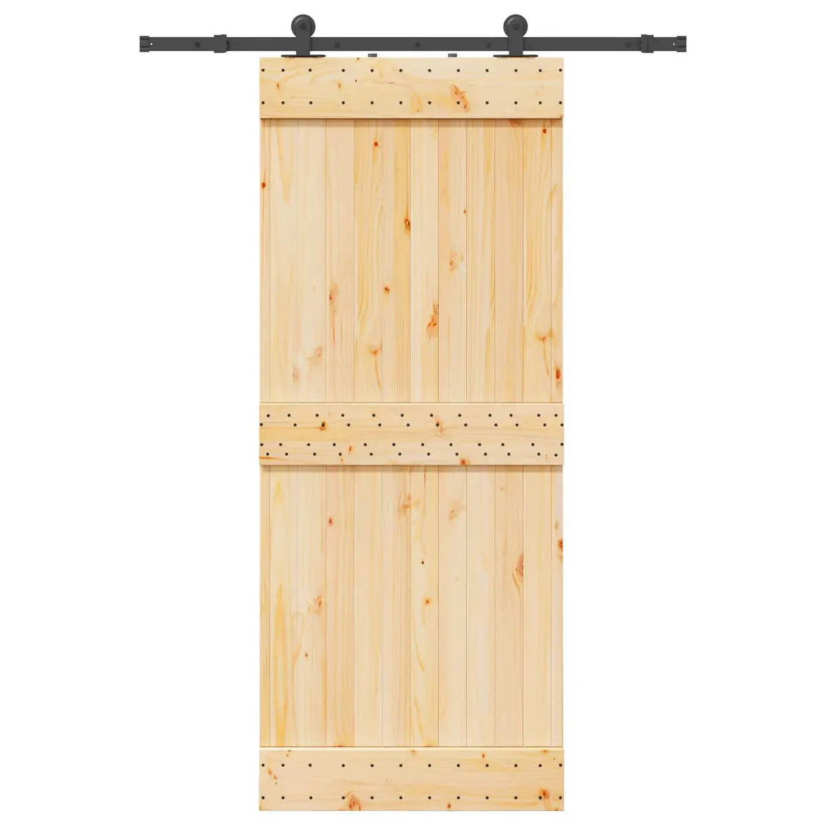 Sliding Door Room Divider Brown Black 85 x 210 cm