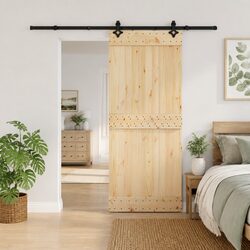 Sliding Door Modern Room Divider 85cm x 210cm - Pine Wood