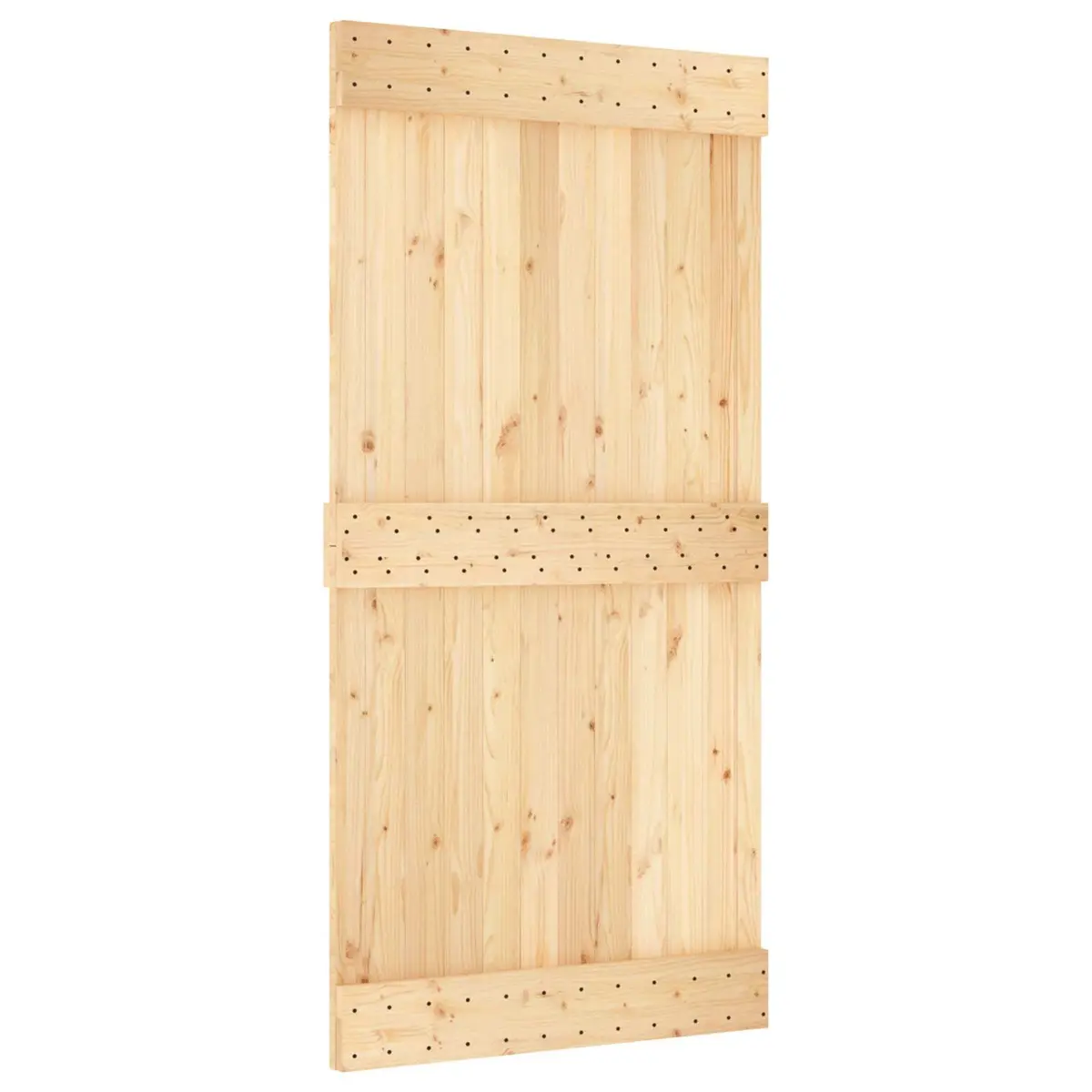 Sliding Door Room Divider Natural Brown Black 100 x 210 cm