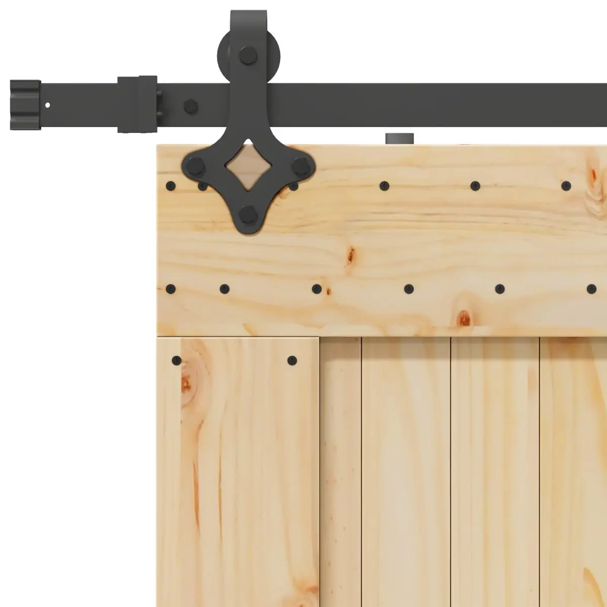 Sliding Door Room Divider Natural Pine Wood 90 x 210 cm