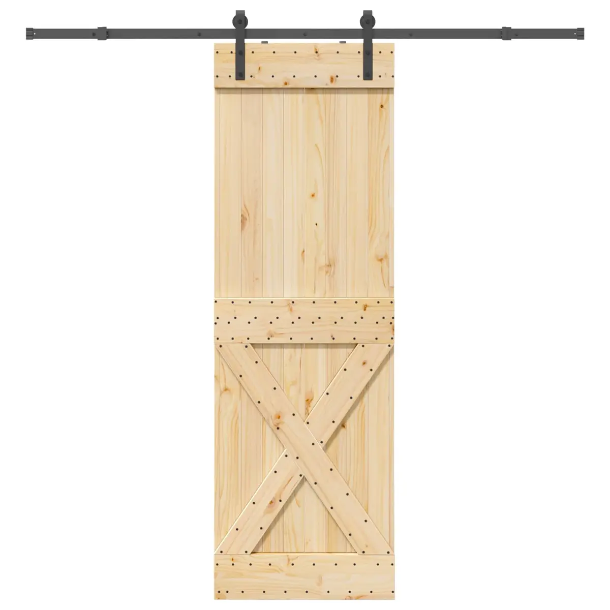 Sliding Door Modern Design Space Saving Interior Doorway Natural Wood Black