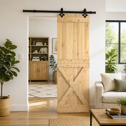 Sliding Door Closet Dimensions: 70 x 210 cm, Pine Wood