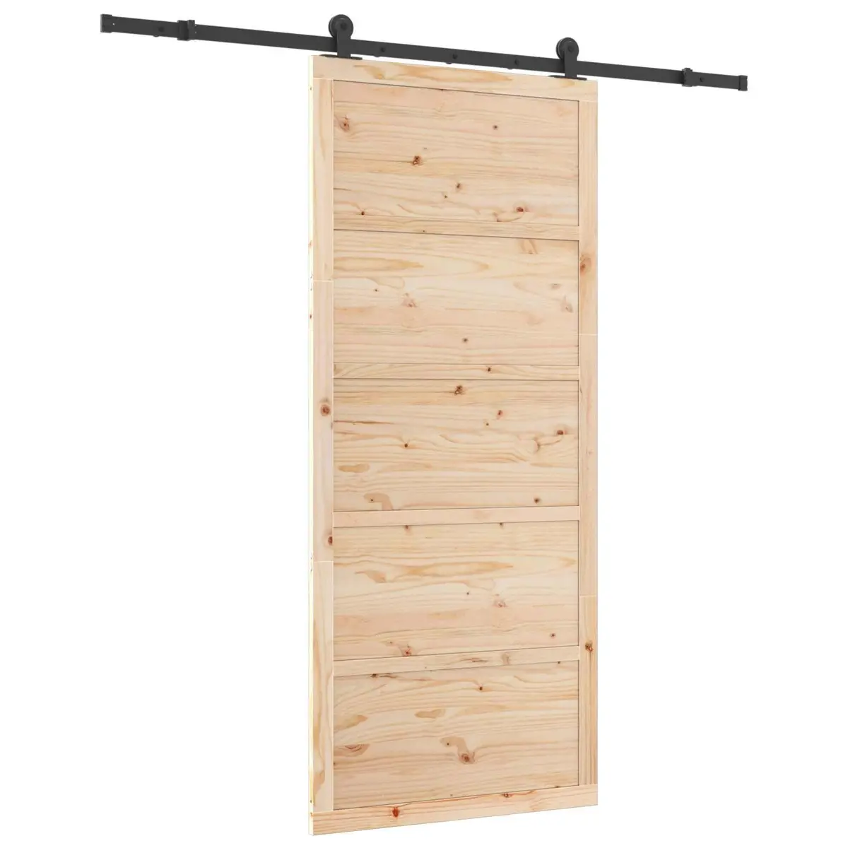 Sliding Door Natural Pine Wood 80 x 208 cm