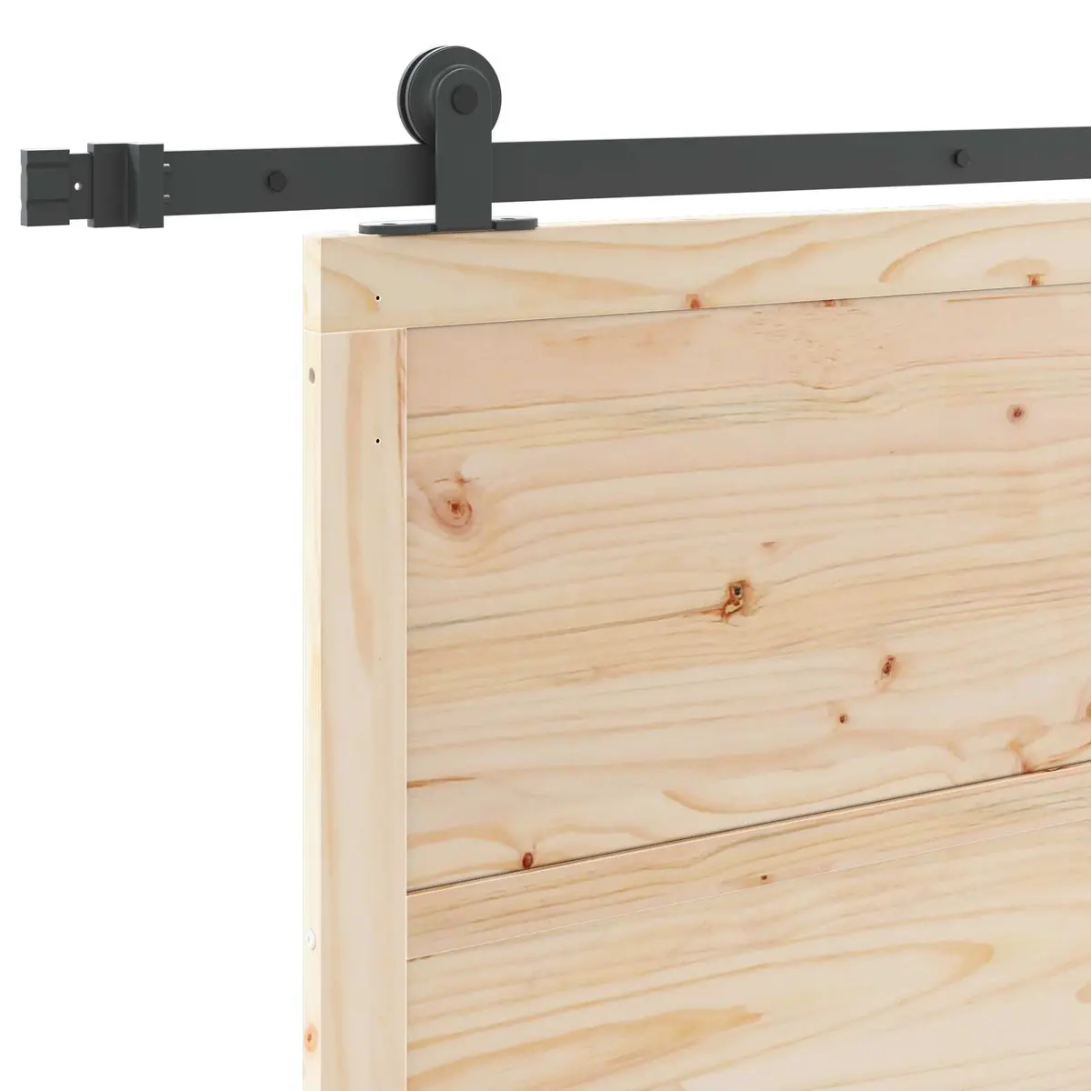 Sliding Door Natural Pine Wood 80 x 208 cm