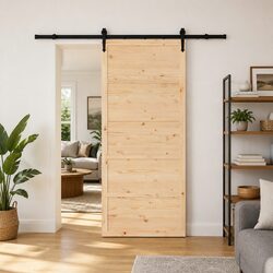 Sliding Door Specifications: 100 x 208 cm Solid Pine Wood