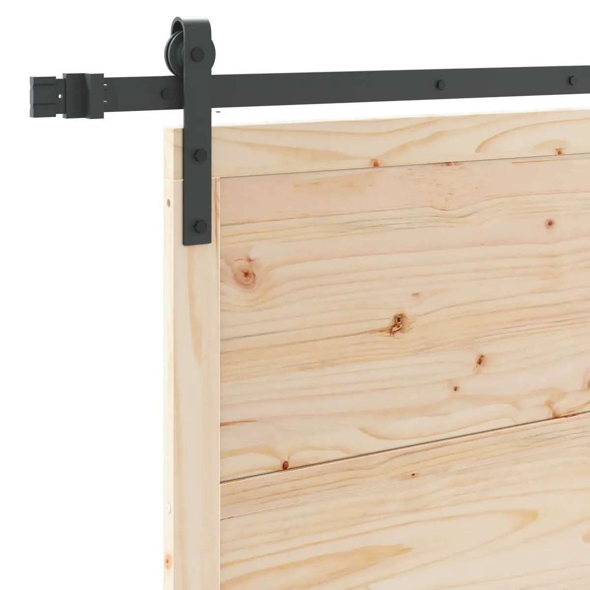 Sliding Door Solid Pine Wood Natural 90x208cm Modern Interior Room Divider