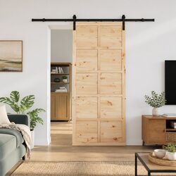 Sliding Door Specifications: Solid Pine Wood 100 x 208 cm