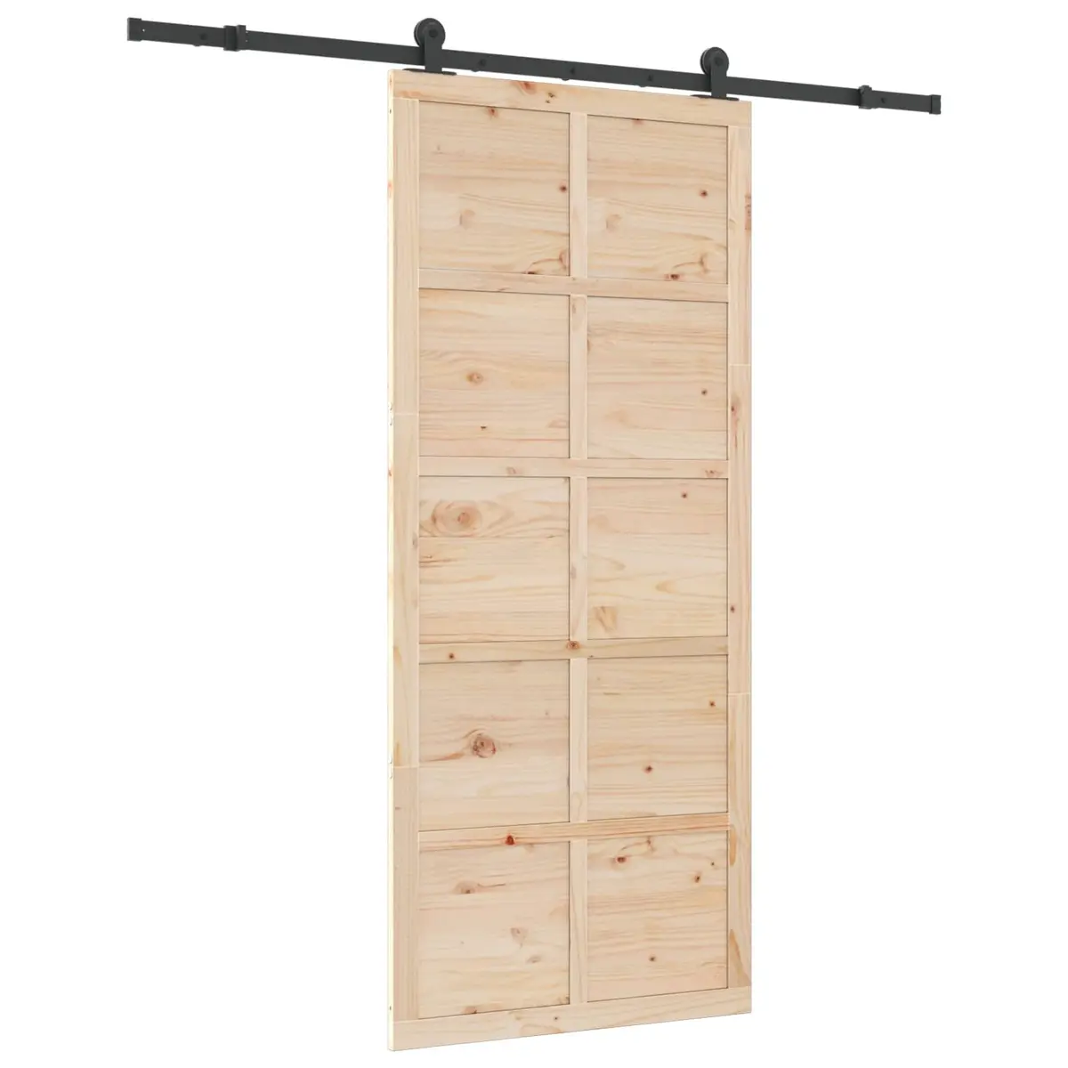 Sliding Door Solid Pine Wood 100 x 208 cm Interior Room Divider Space Saving