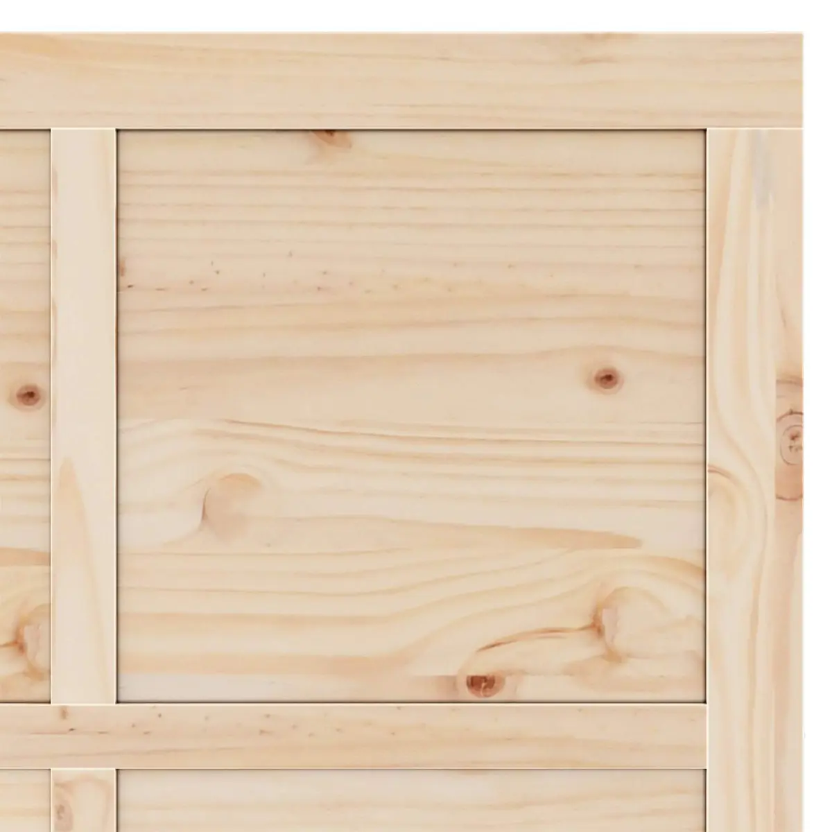 Sliding Door Natural Pine Wood 80 x 208 cm Space-Saving Interior Home Entrance