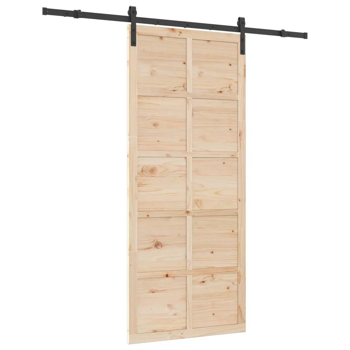 100 x 208 cm Solid Pine Wood Sliding Door