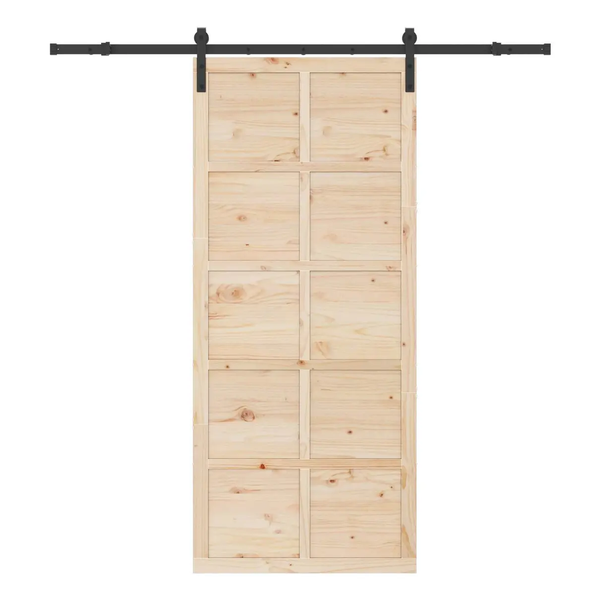 100 x 208 cm Solid Pine Wood Sliding Door