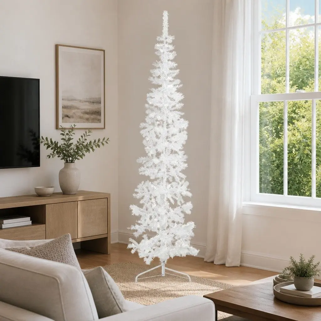 Artificial Half Christmas Tree for Home 240cm White