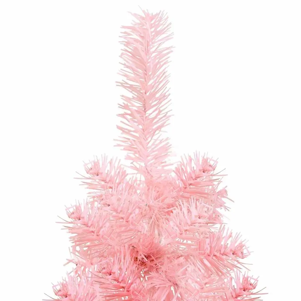 Half Christmas Tree Slim Artificial Home Decor 150cm Pink
