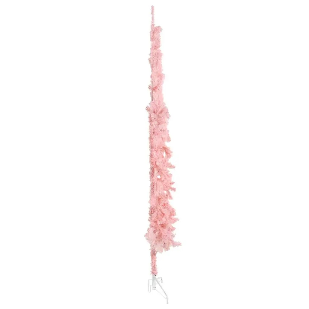 Pink 210cm Artificial Half Christmas Tree
