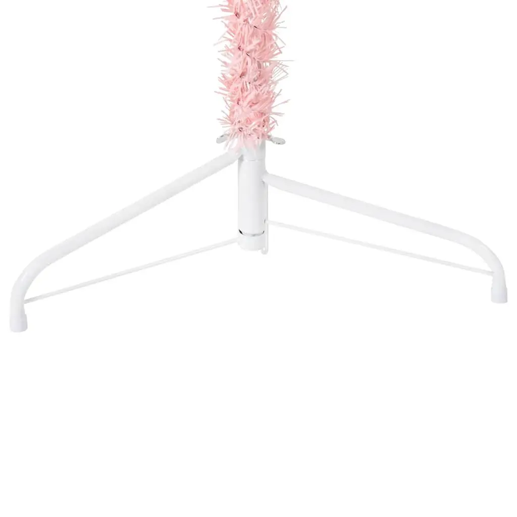 Pink 210cm Artificial Half Christmas Tree